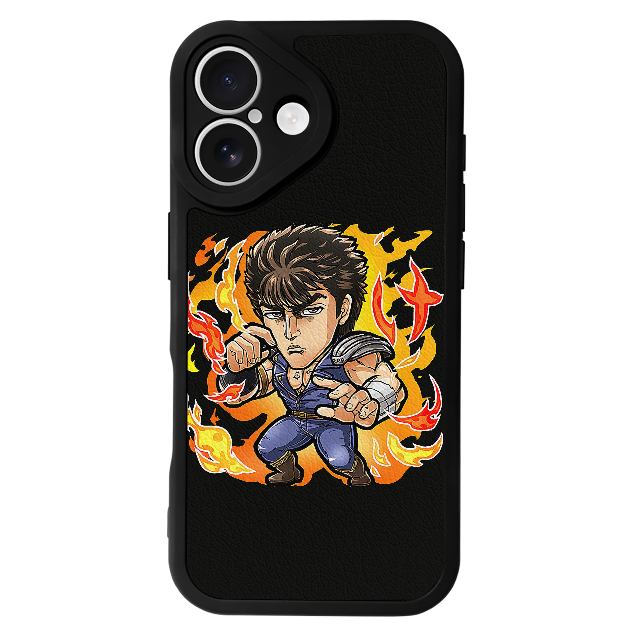 （画像用） 北斗の拳 Fist of the North Star 【iPhone 16シリーズ対応】シリコンスマホケース（レザー調） 材質：シリコン